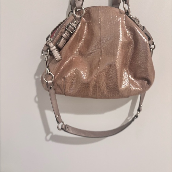 Coach Metallic Tan Leather Hobo Bag - Picture 14 of 16